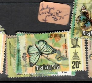 Malaysia Selangor Butterfly SG 146-52 MOG (4epu)