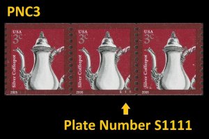 US 3759 American Design Silver Coffeepot 3c PNC3 S1111 MNH 2005