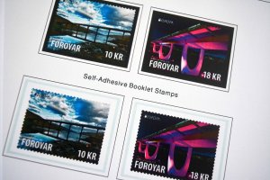 COLOR PRINTED FAROE ISLANDS 2011-2020 STAMP ALBUM PAGES (38 illustrated pages)