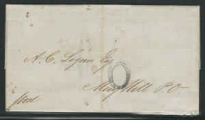 Jamaica, 1844 Stampless Cover, Sent from Kingston to Mayhill, Rare Postmarks