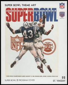 ST. VINCENT 1991. SCOTT # 1427. SOUVENIR SHEET. SUPER BOWL PROGRAM COVER.