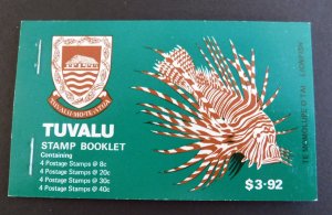 Tuvalu 101 104 106 108 Complete Booklet Marine Life Fish MNH 1979