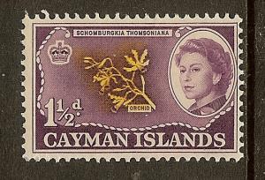 Cayman Islands, Scott #155, 1 1/2p Queen Elizabeth II, MH