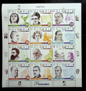 COLOMBIA Sc C899-900 MNH MINISHEETS OF 1997 - FAMOUS PEOPLE - (CT5)