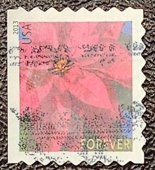US Scott # 4821; used (46c) Pointsettia from 2013; XF; off paper;