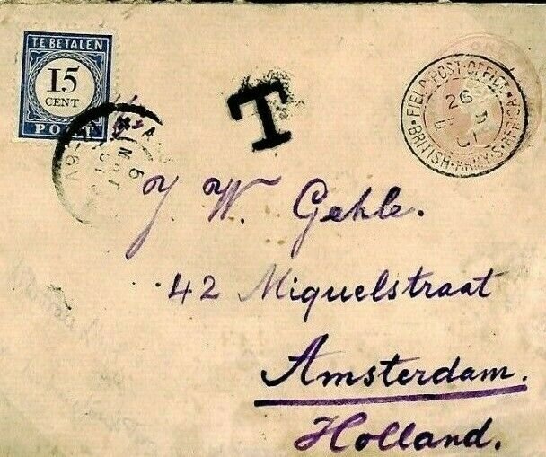 South Africa Cover BOER WAR Rejected CONCESSION RATE Underpaid TAXE 1901 O222b