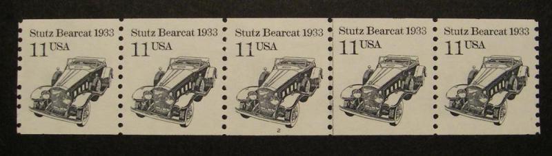 Scott 2131, 11 cent Strutz Bearcat, PNC5 #2, MNH Transportation Coil Beauty