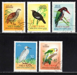 Viet Nam #268-73 ~ Short Set 5 of 6 ~ Birds ~ Ucto, NH  (1963)