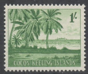 Cocos Keeling Islands Scott 4 - SG4, 1963 Pictorial 1/- MH*