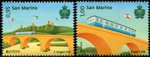 HERRICKSTAMP NEW ISSUES SAN MARINO EUROPA 2018 Bridges