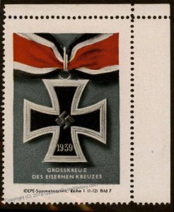 3rd Reich Germany IDEPE Ritterkreuz Orders and Medals Series Stamp 77290