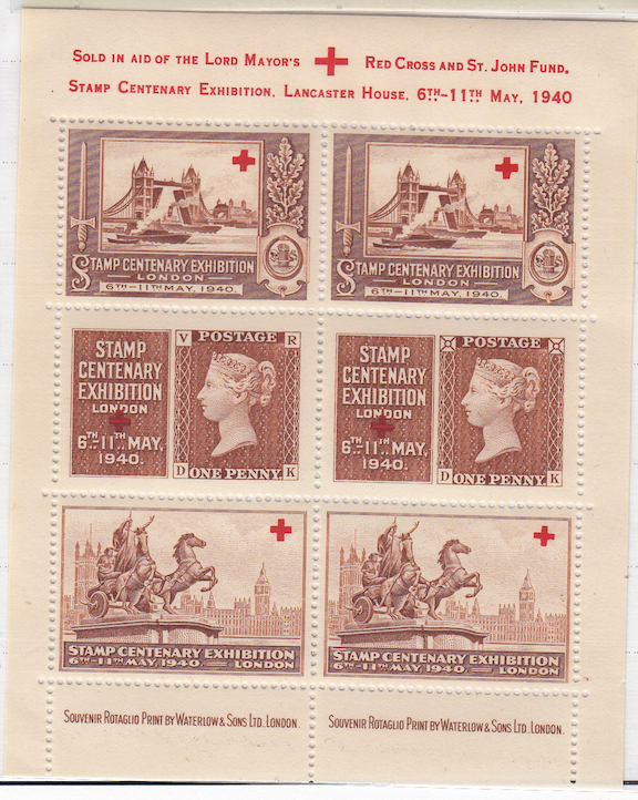 Great Britain Stamp Centenary Exhibition, May 1940, Please see the description