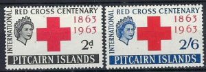 Pitcairn Is 36-37 MH 1963 Red Cross (an7619)