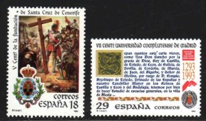 Spain #2776-77 ~ Cplt Set of 2  ~ Universary,  Madrid ~ Unused, LHM, MX  (1994)