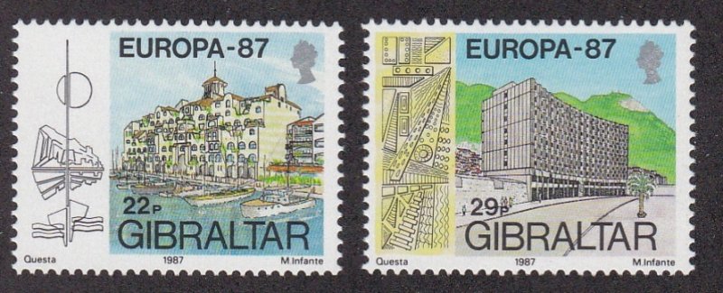 Gibraltar # 499-500, Europa - Buildings, NH, 1/2 Cat.