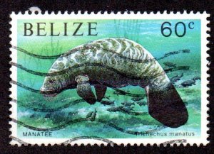 BELIZE 947 USED SCV $2.75 BIN $1.10 MARINE LIFE