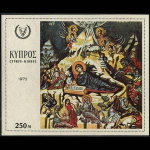 CYPRUS 1972 - Scott# 393 S/S Christmas NH