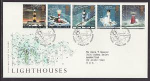 Great Britain 1804-1808 Lighthouses 1998 Typed FDC