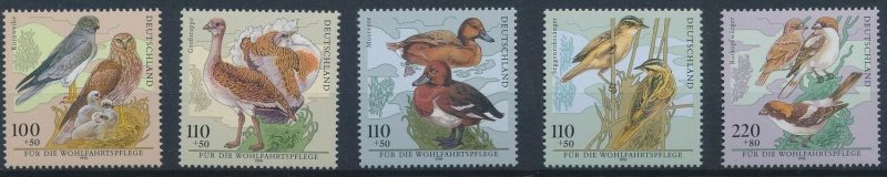 Germany 1998 #B837-41 MNH. Endangered birds