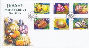 Jersey 2006,  Marine Life.set of 6,  on FDC