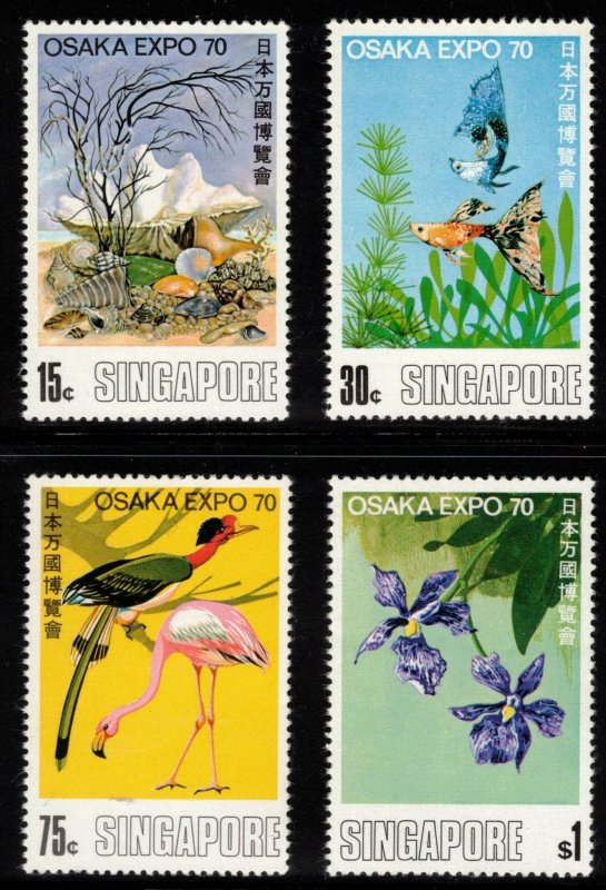 SINGAPORE 1970 Osaka Worlds's Fair; Scott 112-15, SG 128-31; MNH