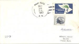 Puerto Rico 5c Washington and 5c Alliance for Progress 1963 Palo Seco, P.R. A...