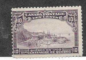 Canada #101  10c  dark violet (MH) CV $200.00
