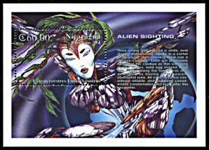 Nicaragua 2020, MNH, Missouri Alien Sighting souvenir sheet