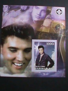​BENIN STAMP:2007  ROCK & ROLL MOVIE STAR ELVIS PRESLEY MNH S/S  VERY FINE