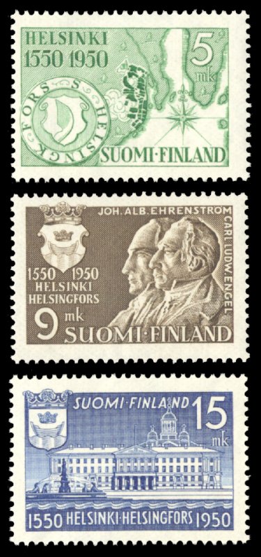 Finland 1950 Scott #297-299 Mint Never Hinged