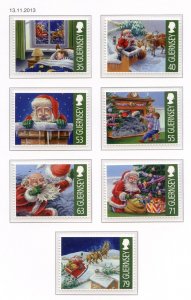 Guernsey 2013 Christmas Set SG1489/1495 Unmounted Mint