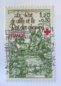 France 1978 Scott B513 used - Fables of Jean de La Fontaine, Red  Cross