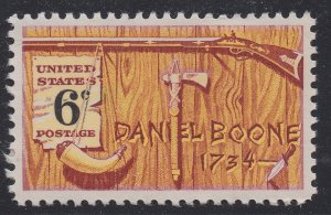 US 1357 Daniel Boone 6c single MNH 1968