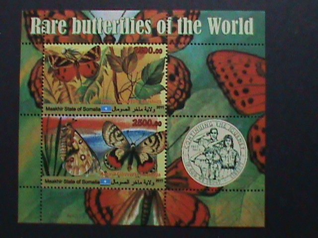 ​SOMALIA 2011 COLLECTIBLES-BEAUTIFUL LOVELY BUTTERFLIES-MNH S/S VERY FINE