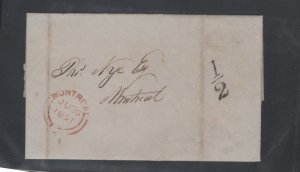 CANADA  stampless cover 1851 1/2 rate handstamp