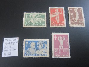 Finland 1947 Sc B82-6 Red Cross set MNH