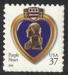 Scott 3784A- Purple Heart, die cut 10.75 x 10.25- MNH (S/A) 37c 2003- mint