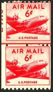 U.S. #C41 MINT LINE PAIR OG LH