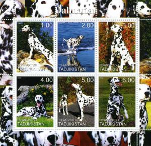 Tajikistan 2000 DOGS DALMATIANS Sheet Perforated Mint (NH)