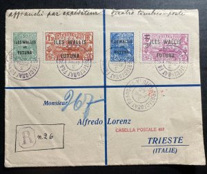 1929 Port Francais Wallis And Futuna Islands Cover To Triest Italy Sc#40