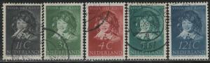 Netherlands Scott # B98 - B102, used