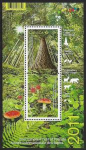 Canada Stamps -Souvenir sheet -2011, International Year of Forests #2461 -MNH