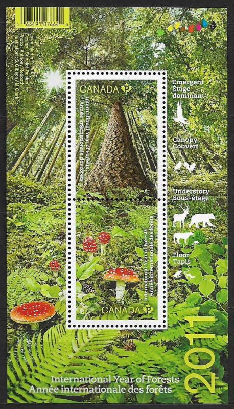 Canada Stamps -Souvenir sheet -2011, International Year of Forests #2461 -MNH
