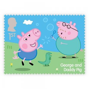 GB 5159 Peppa Pig George and Daddy Pig 1st single MNH 2024 after May 31