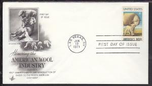 US Wool 1971 Artmaster U/A FDC BIN