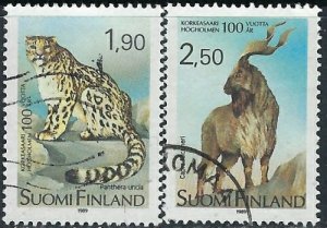 Finland 801-02 Used 1989 Zoo Animals (ak5721)