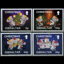 GIBRALTAR 1993 - Scott# 649-52 Christmas Set of 4 NH