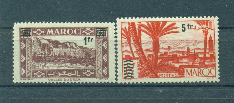 French Morocco sc# 261-262 mlh cat value $.80