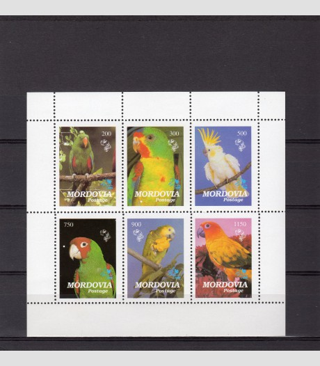 Mordovia 1996 PARROTS Scout Jamboree Thailand'96 Sheet Perforated Mint (NH)