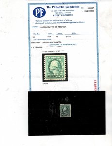 US #498 used Postage with a 2022 Philatelic Foundation Cert Grade XF 90